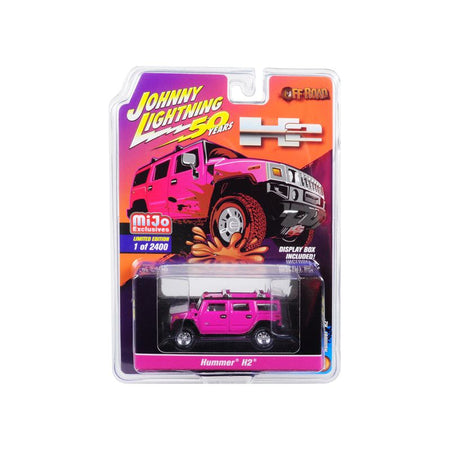 Hummer H2 Pink "Off-Road" "Johnny Lightning 50th Anniversary" Limited Edition to 2400 pieces Worldwide 1/64 Diecast Model Car by Johnny Lightning-Johnny Lightning-ModelCars.com