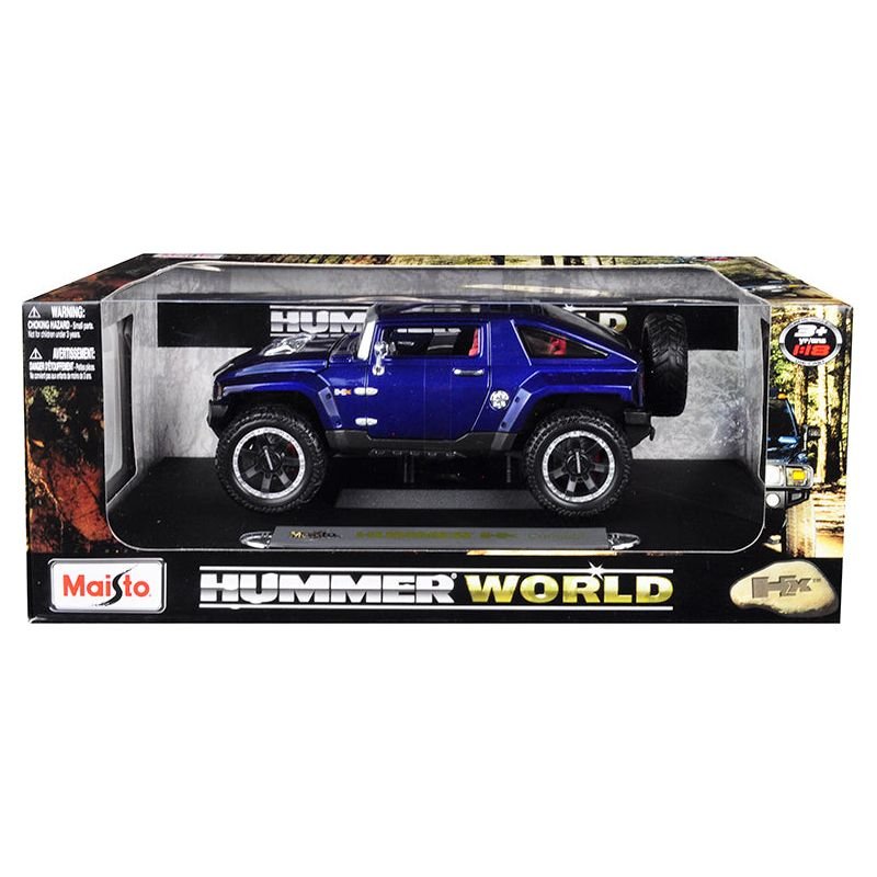 Hummer HX Concept Dark Blue Metallic "Hummer World" 1/18 Diecast Model Car by Maisto - Maisto - ModelCars.com