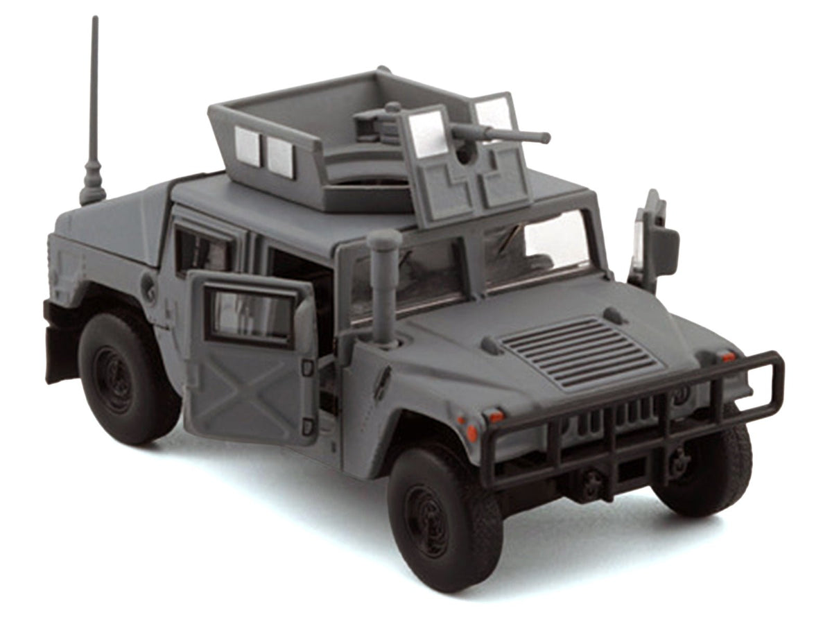 HUMVEE 4-CT Military Vehicle Matt Gray with Alternative Tops 1/64 Diecast Model Car by BM Creations-BM Creations-ModelCars.com