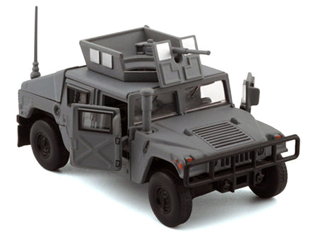 HUMVEE 4-CT Military Vehicle Matt Gray with Alternative Tops 1/64 Diecast Model Car by BM Creations-BM Creations-ModelCars.com