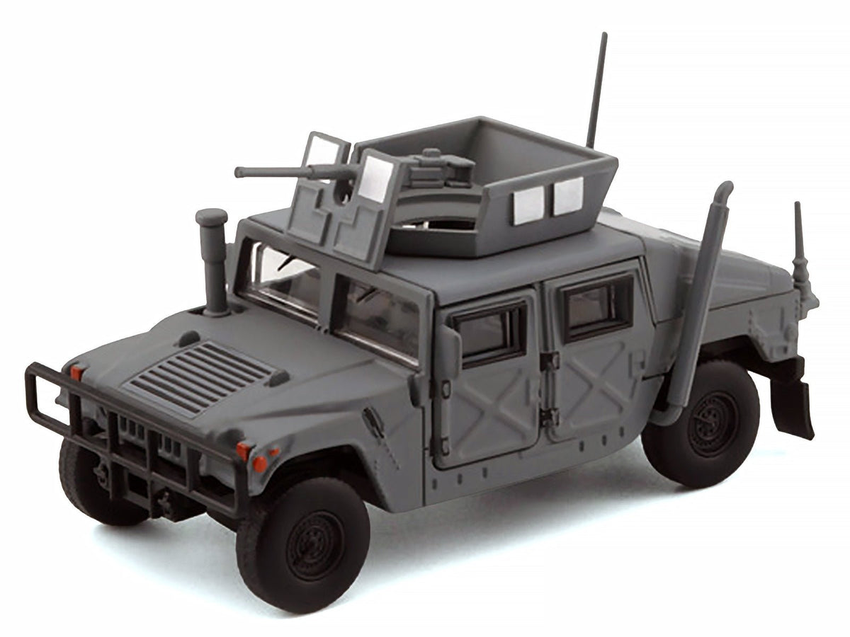 HUMVEE 4-CT Military Vehicle Matt Gray with Alternative Tops 1/64 Diecast Model Car by BM Creations-BM Creations-ModelCars.com