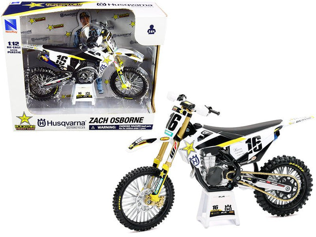 Husqvarna FC450 16 Zach Osborne "Rockstar Energy Drink" 1/12 Diecast Motorcycle Model by New Ray-New Ray-ModelCars.com