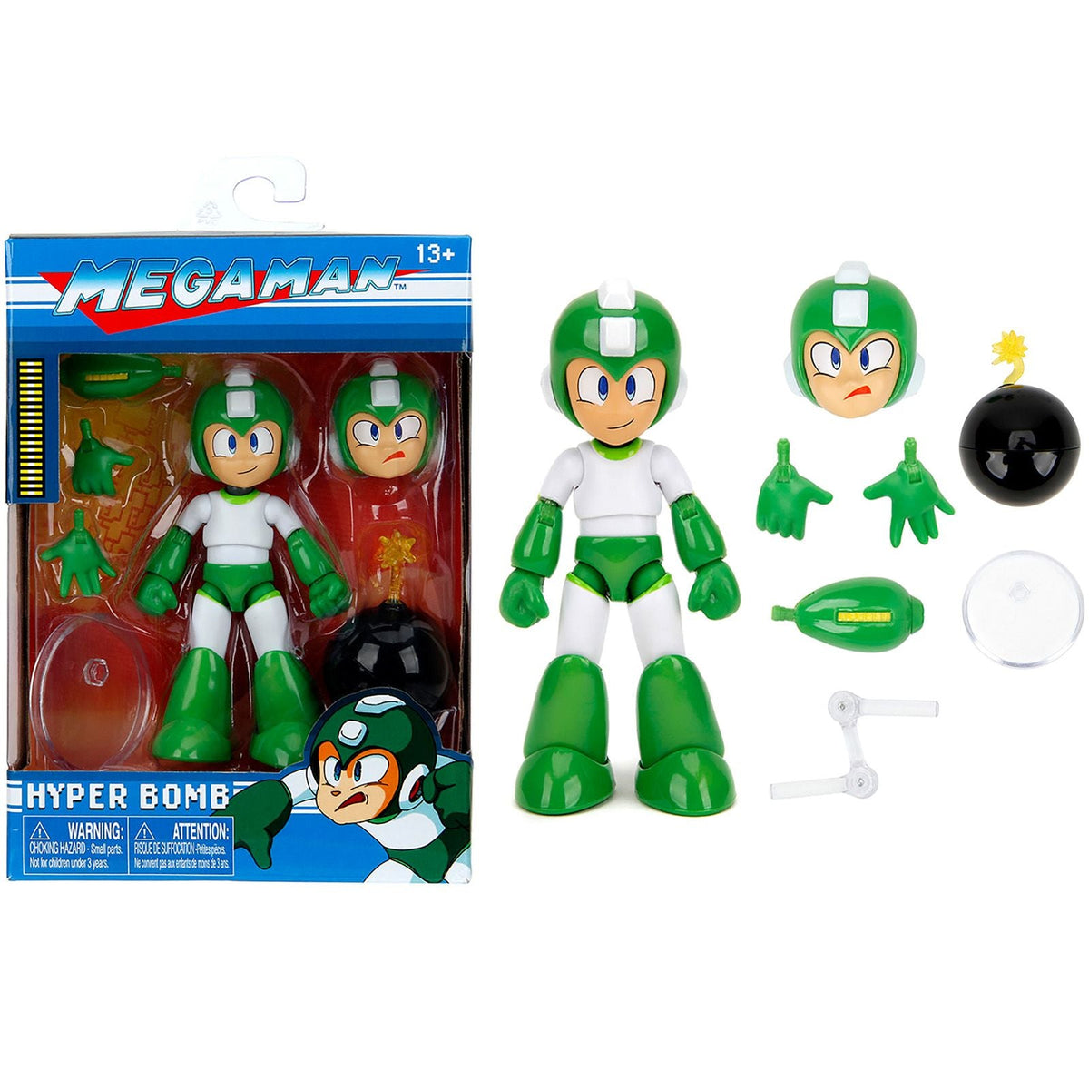 Hyper Bomb 4.5" Moveable Figure with Accessories and Alternate Head and Hands "Mega Man" (1987) Video Game Model by Jada-Jada-ModelCars.com