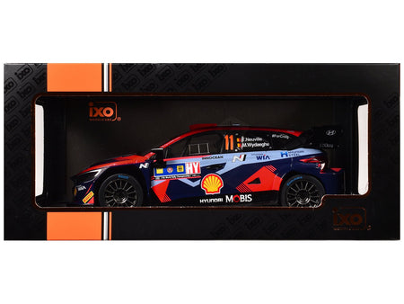 Hyundai i20 N Rally1 #11 Thierry Neuville - Martijn Wydaeghe Winner "Central European Rally" (2023) 1/18 Diecast Model Car by IXO Models-IXO-ModelCars.com