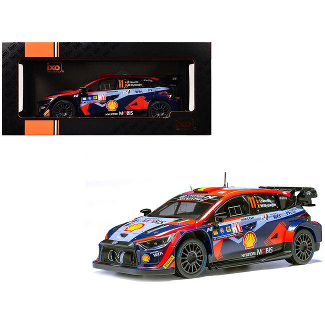 Hyundai i20 N Rally1 #11 Thierry Neuville - Martijn Wydaeghe Winner "Central European Rally" (2023) 1/18 Diecast Model Car by IXO Models-IXO-ModelCars.com