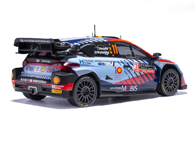 Hyundai i20 N Rally1 #11 Thierry Neuville - Martijn Wydaeghe Winner "Rallye Monte-Carlo" (2024) 1/18 Diecast Model Car by IXO Models-IXO-ModelCars.com