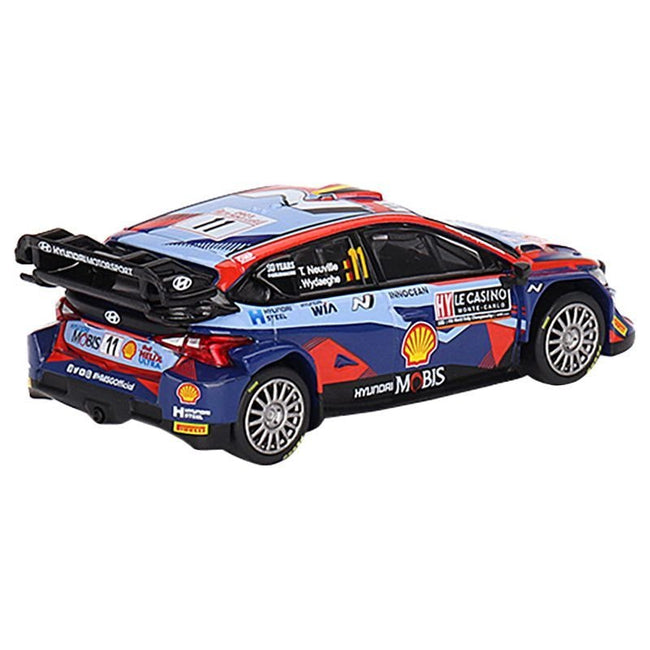 Hyundai i20 N Rally1 Hybrid #11 Thierry Neuville - Martijn Wydaeghe "Hyundai Shell Mobis WRT" 3rd Place "Monte Carlo Rally" (2023) Limited Edition to 3960 pieces Worldwide 1/64 Diecast Model Car by Mini GT-Mini GT-ModelCars.com