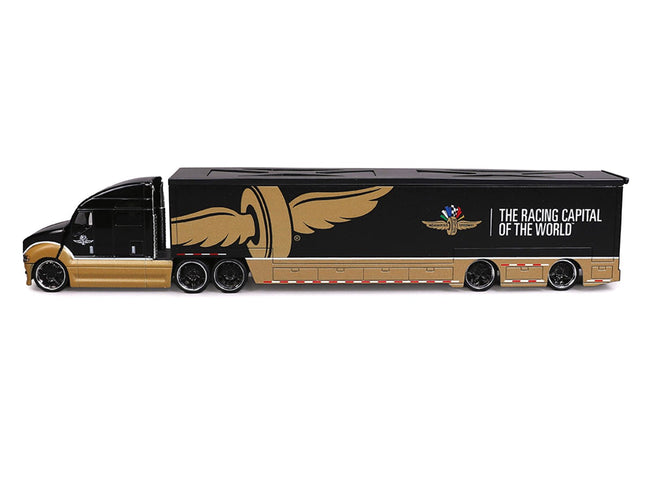 Indianapolis Motor Speedway Hauler Black and Gold 1/64 Diecast Model Car by IXO Models-IXO-ModelCars.com
