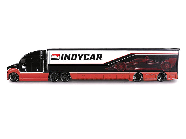 IndyCar Hauler Black and Red with Graphics 1/64 Diecast Model Car by IXO Models-IXO-ModelCars.com