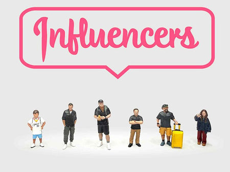"Influencers" 6 piece Diecast Figure Set Limited Edition for 1/64 Scale Models by American Diorama-American Diorama-ModelCars.com