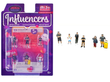 "Influencers" 6 piece Diecast Figure Set Limited Edition for 1/64 Scale Models by American Diorama-American Diorama-ModelCars.com