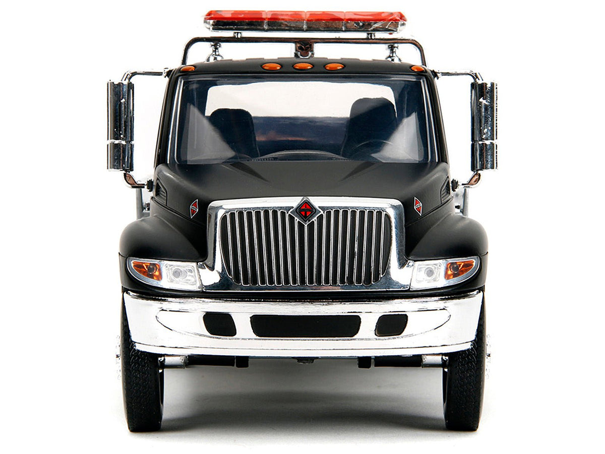 International DuraStar 4400 Flatbed Tow Truck Matt Black 1/24 Diecast Model Car by Jada-Jada-ModelCars.com