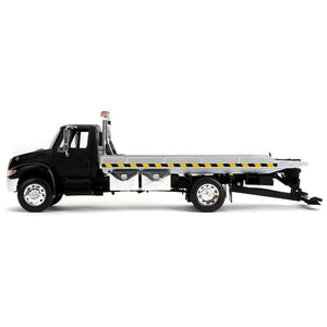 International DuraStar 4400 Flatbed Tow Truck Matt Black 1/24 Diecast Model Car by Jada