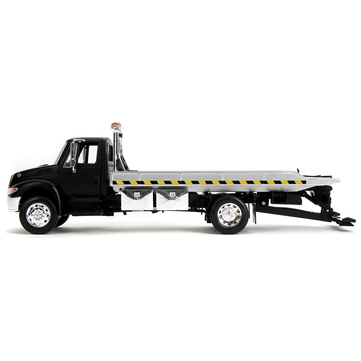 International DuraStar 4400 Flatbed Tow Truck Matt Black 1/24 Diecast Model Car by Jada-Jada-ModelCars.com
