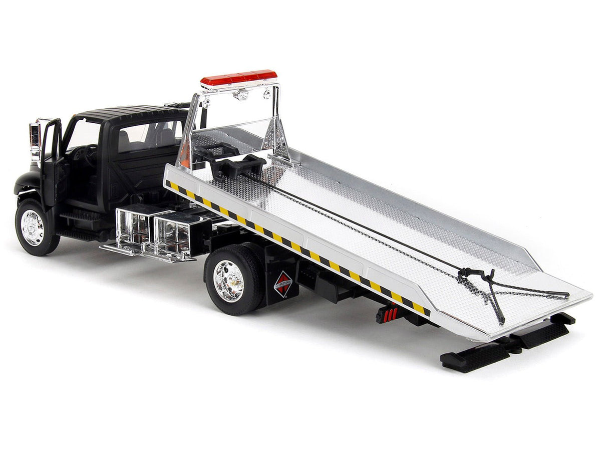 International DuraStar 4400 Flatbed Tow Truck Matt Black 1/24 Diecast Model Car by Jada-Jada-ModelCars.com