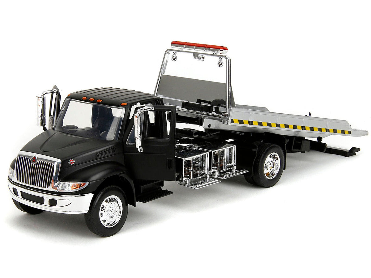 International DuraStar 4400 Flatbed Tow Truck Matt Black 1/24 Diecast Model Car by Jada-Jada-ModelCars.com