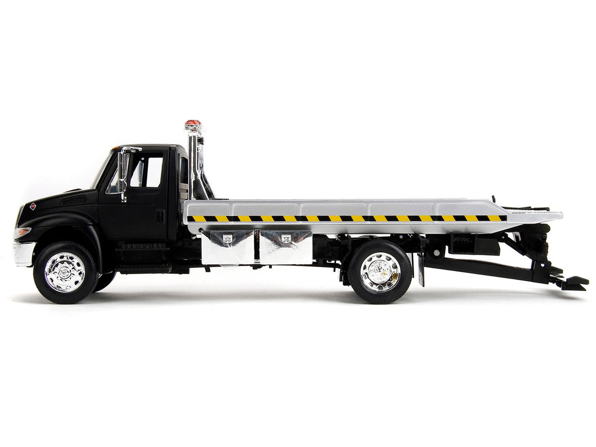 International DuraStar 4400 Flatbed Tow Truck Matt Black 1/24 Diecast Model Car by Jada-Jada-ModelCars.com