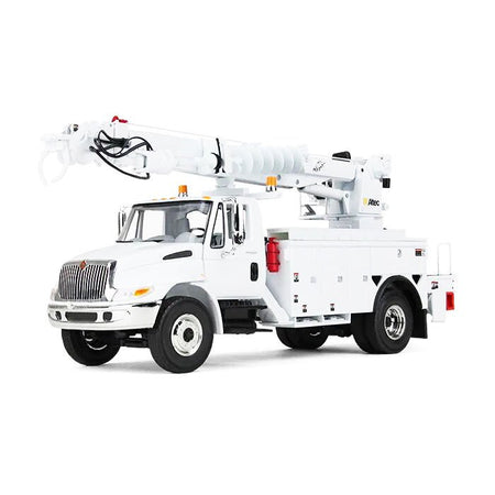 International DuraStar Truck with Digger Derrick Body "Altec" White 1/34 Diecast Model by First Gear-First Gear-ModelCars.com