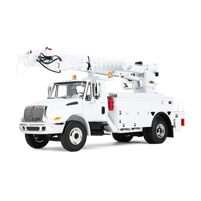 International DuraStar Truck with Digger Derrick Body "Altec" White 1/34 Diecast Model by First Gear-First Gear-ModelCars.com