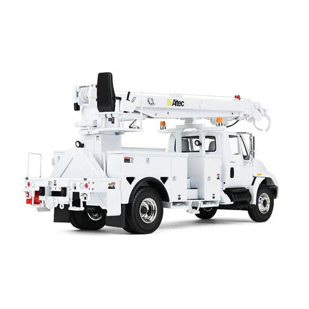 International DuraStar Truck with Digger Derrick Body "Altec" White 1/34 Diecast Model by First Gear-First Gear-ModelCars.com