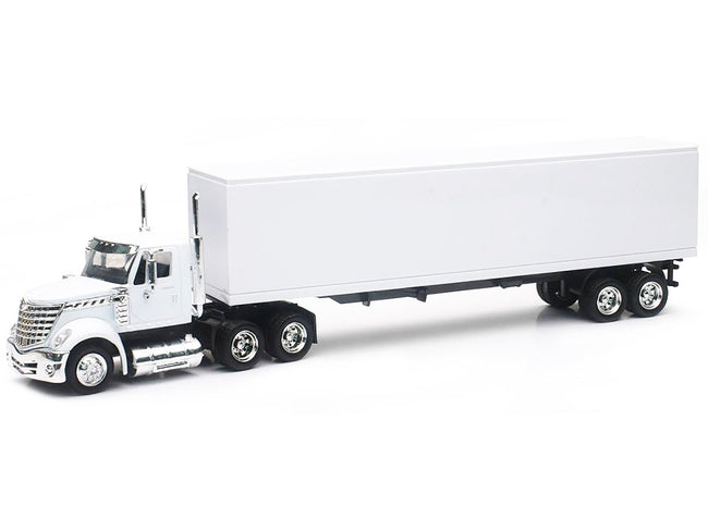 International LoneStar Truck with Dry Goods Trailer White "Long Haul Truckers" Series 1/43 Diecast Model by New Ray-New Ray-ModelCars.com