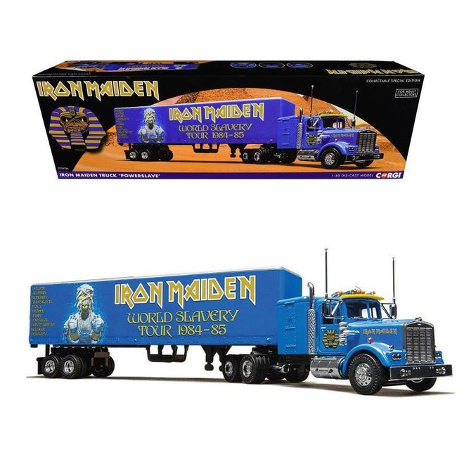 Iron Maiden "Powerslave" Transport Truck Blue "World Slavery Tour 1984-85" 1/50 Diecast Model by Corgi-Corgi-ModelCars.com
