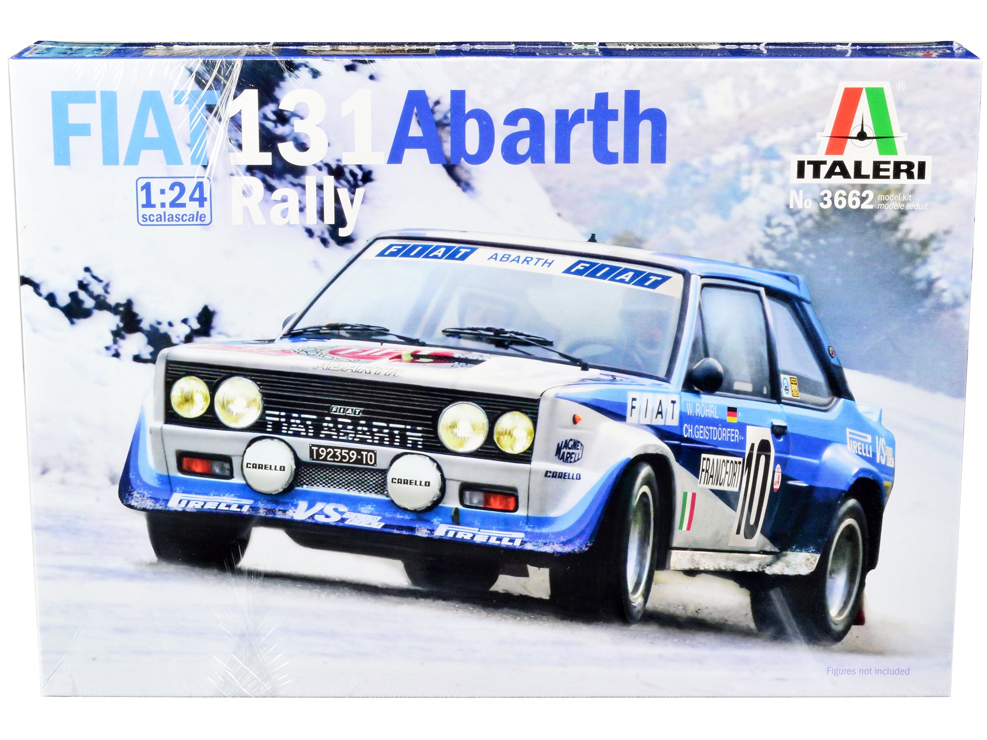 Skill 3 Model Kit Fiat 131 Abarth Rally #10 Winner "Montecarlo Rally" (1980) 1/24 Scale Model by Italeri