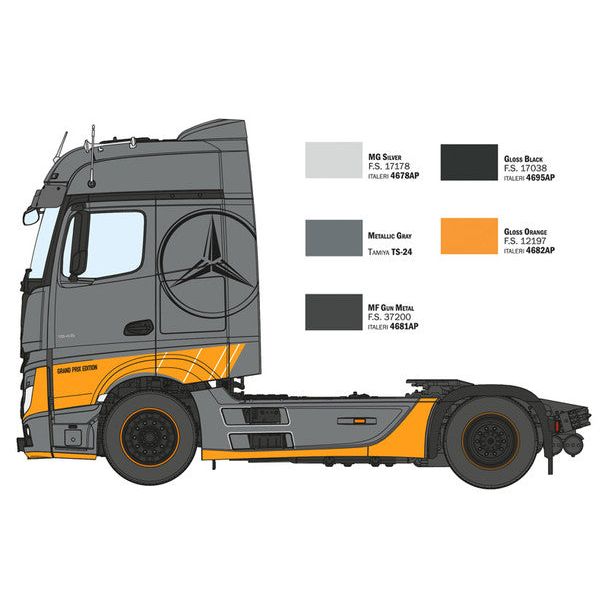 ITA3968 - Italeri 1/24 Mercedes-Benz Actros MP4 Giga Space GP Edition-Italeri-ModelCars.com