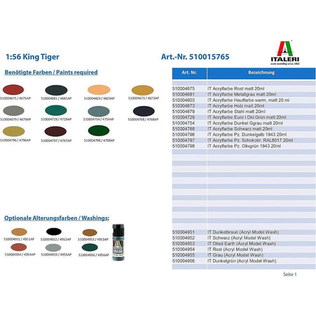 Italeri 1/52 SD.KFZ 182 Tiger II - Italeri - ModelCars.com