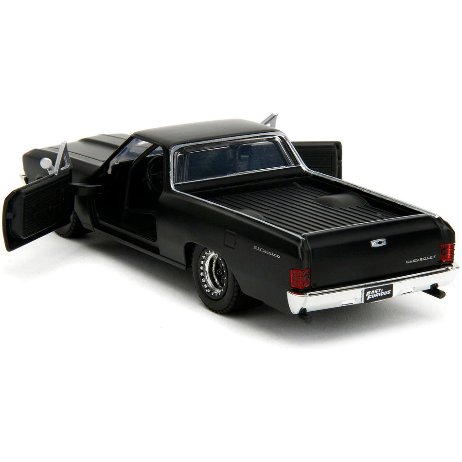 1967 Chevrolet El Camino Matt Black "Fast & Furious" Series 1/32 Diecast Model Car by Jada