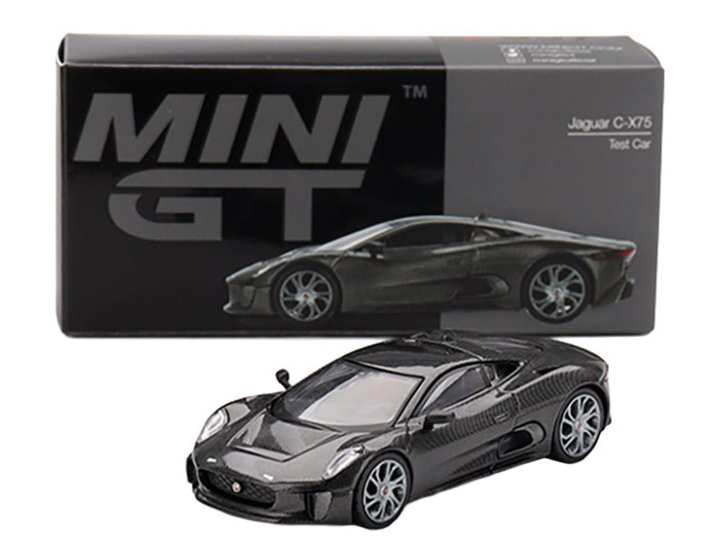 Jaguar C-X75 "Test Car" Black Carbon Limited Edition 1/64 Diecast Model Car by Mini GT-Mini GT-ModelCars.com