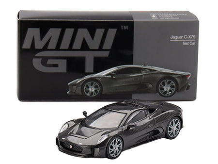 Jaguar C-X75 "Test Car" Black Carbon Limited Edition 1/64 Diecast Model Car by Mini GT-Mini GT-ModelCars.com