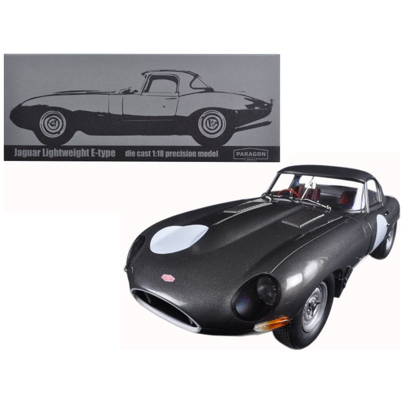 Jaguar Lightweight E - Type Continuation Gunmetal 1/18 Diecast Model Car by Paragon - Paragon - ModelCars.com