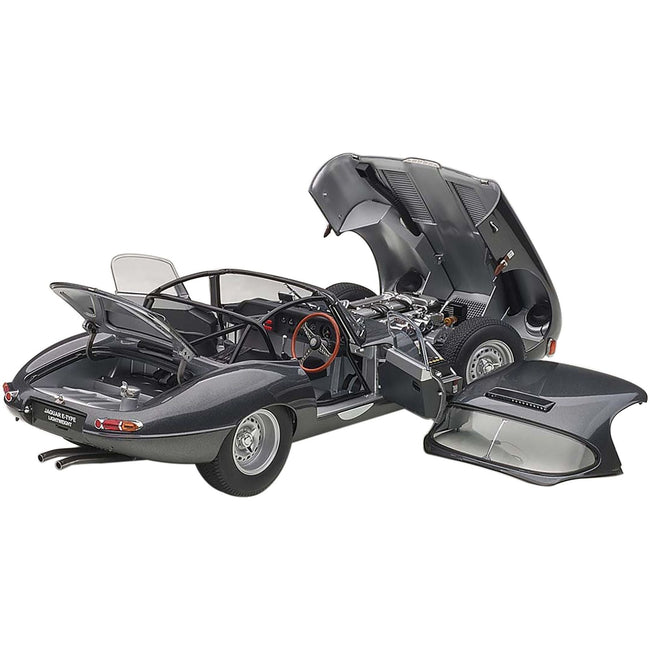 Jaguar Lightweight E Type Roadster RHD (Right Hand Drive) Dark Gray 1/18 Model Car by Autoart - Autoart - ModelCars.com