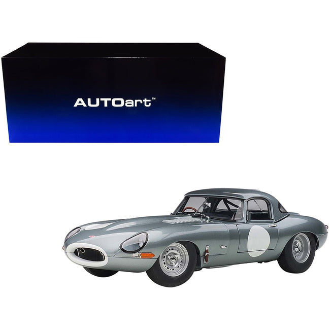 Jaguar Lightweight E Type Roadster RHD (Right Hand Drive) Dark Silver 1/18 Model Car by Autoart - Autoart - ModelCars.com