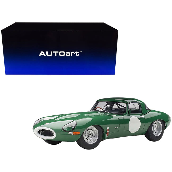 Jaguar Lightweight E Type Roadster RHD (Right Hand Drive) Opalescent Dark Green 1/18 Model Car by Autoart - Autoart - ModelCars.com