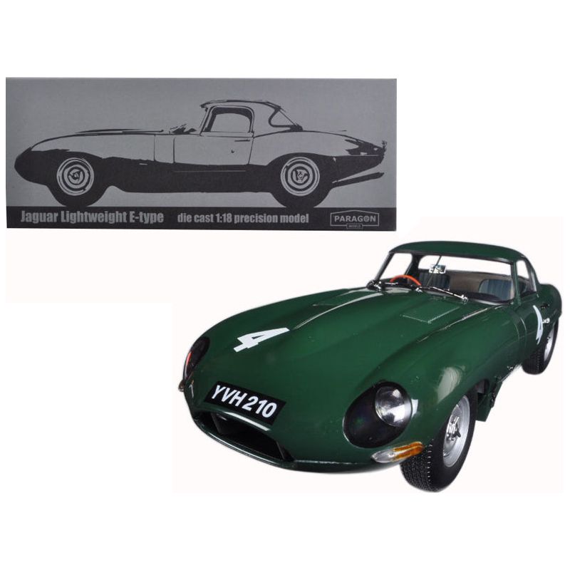 Jaguar Lightweight E - Type Sutcliffe YVH210 4 Green 1/18 Diecast Model Car by Paragon - Paragon - ModelCars.com