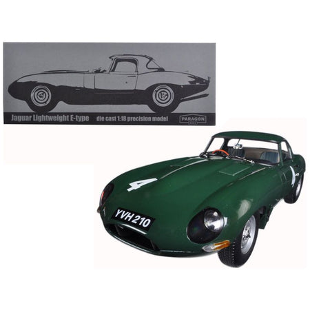 Jaguar Lightweight E - Type Sutcliffe YVH210 4 Green 1/18 Diecast Model Car by Paragon - Paragon - ModelCars.com