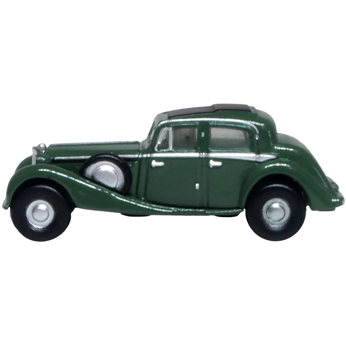 Jaguar SS RHD (Right Hand Drive) Suede Green with Black Top 1/148 (N) Scale Diecast Model Car by Oxford Diecast-Oxford Diecast-ModelCars.com