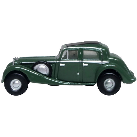 Jaguar SS RHD (Right Hand Drive) Suede Green with Black Top 1/148 (N) Scale Diecast Model Car by Oxford Diecast-Oxford Diecast-ModelCars.com