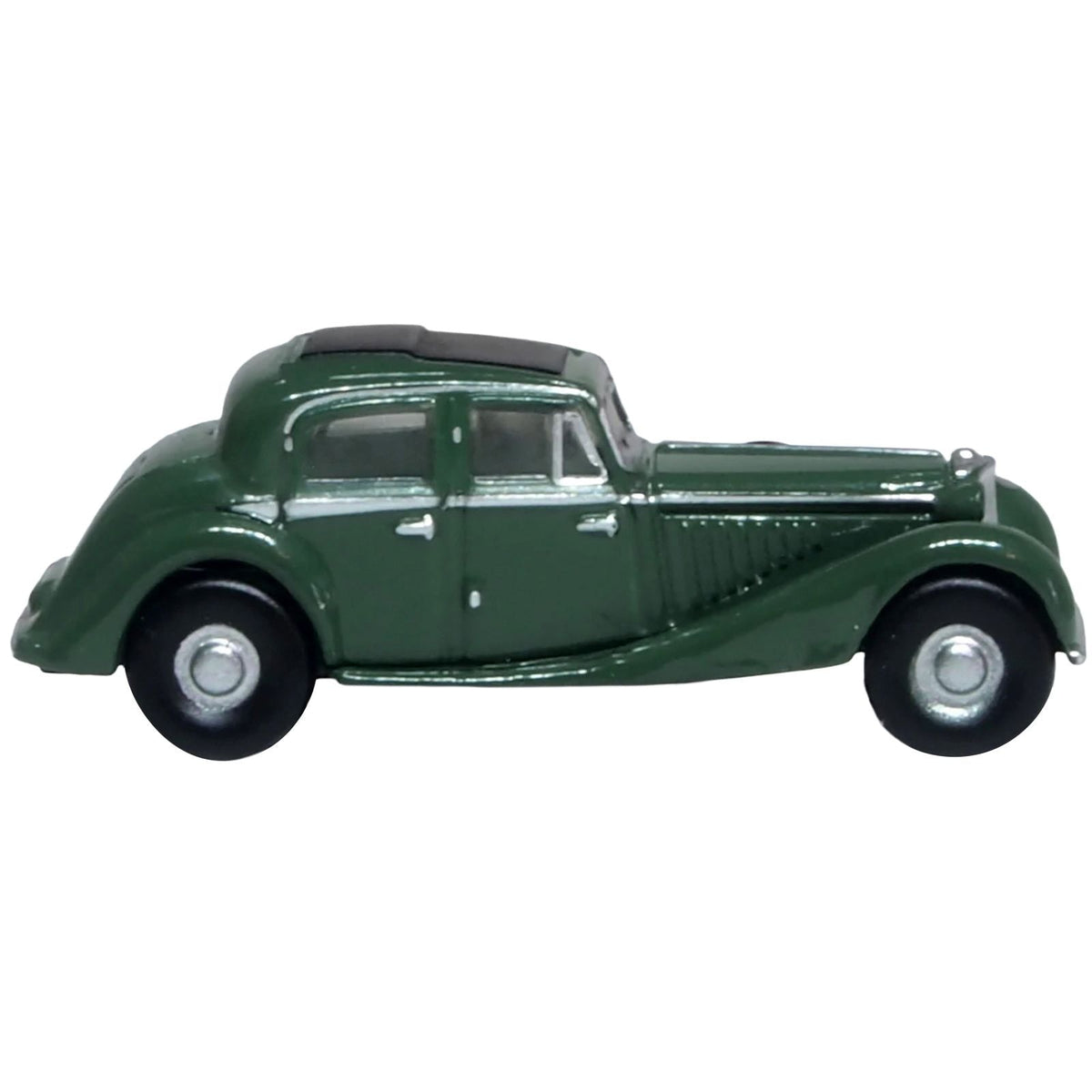 Jaguar SS RHD (Right Hand Drive) Suede Green with Black Top 1/148 (N) Scale Diecast Model Car by Oxford Diecast-Oxford Diecast-ModelCars.com