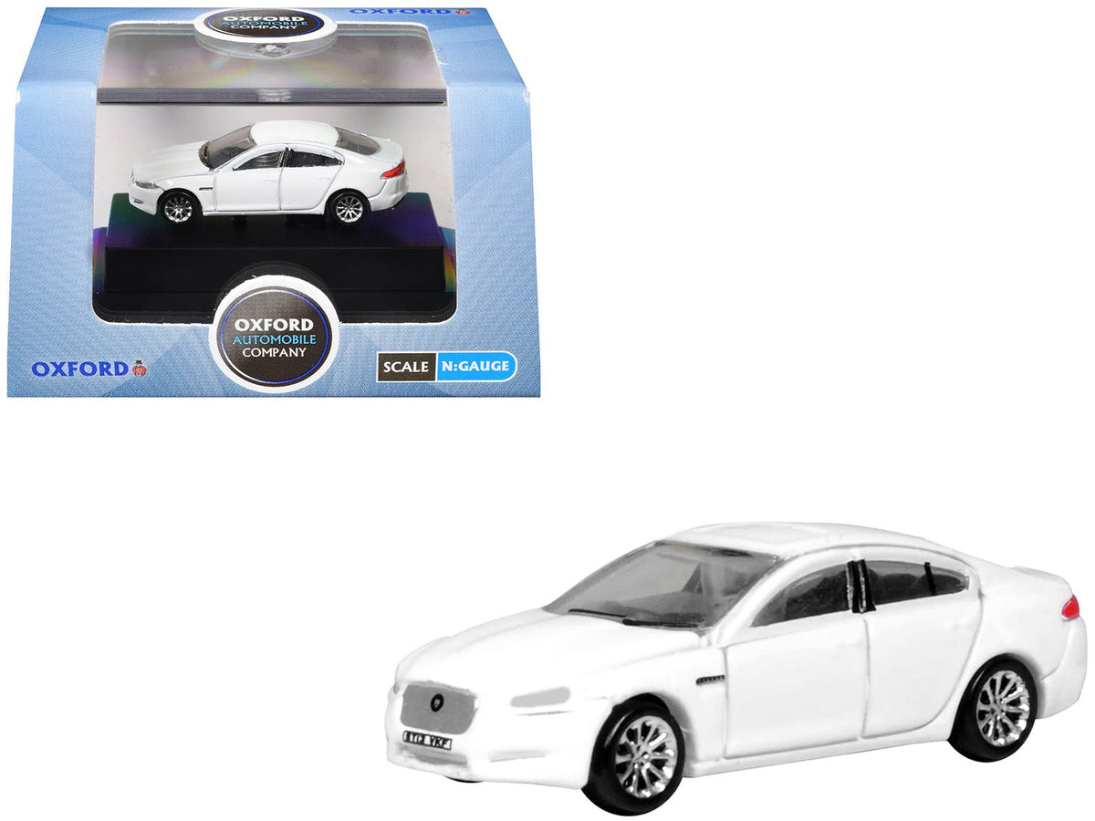 Jaguar XF RHD (Right Hand Drive) Polaris White 1/148 (N) Scale Diecast Model Car by Oxford Diecast-Oxford Diecast-ModelCars.com