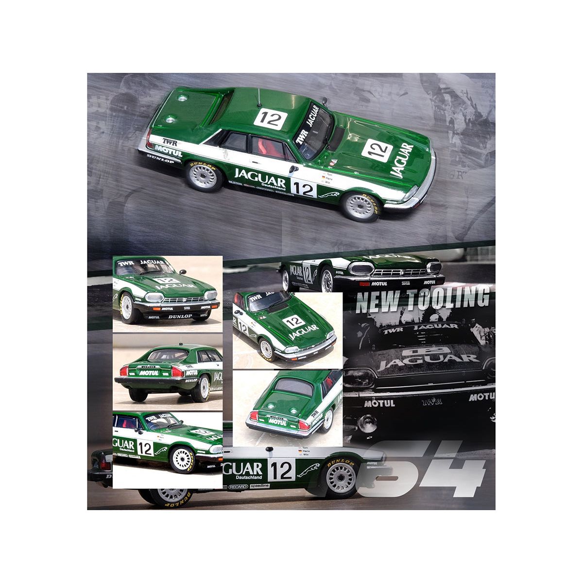 Jaguar XJ - S RHD (Right Hand Drive) 12 "TWR Racing" Winner ETCC (European Touring Car Championship) Spa - Francorchamps (1984) 1/64 Diecast Model Car by Inno Models - Inno Models - ModelCars.com