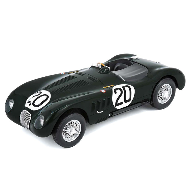 Jaguar XK 120 C #20 Peter Walker - Peter Whitehead "Jaguar Cars Ltd" Winner "24 Hours of Le Mans" (1951) with Acrylic Display Case 1/18 Model Car by Spark-Spark-ModelCars.com