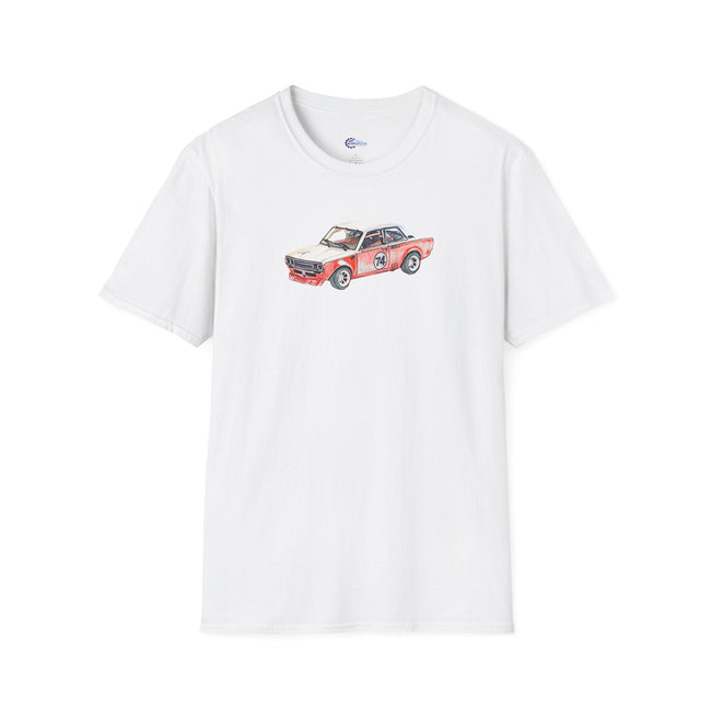 JDM Datsun 510 Trans-AM T-Shirt, Racing Car Sketch Art Tee, Automotive-Modelcars.com-ModelCars.com