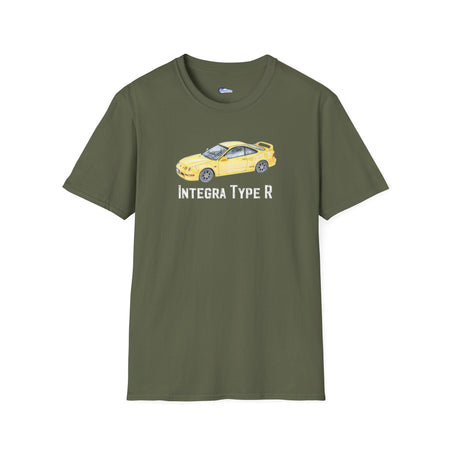 JDM T-Shirt - 2000 Acura Integra Type R Yellow with model designation-Modelcars.com-ModelCars.com