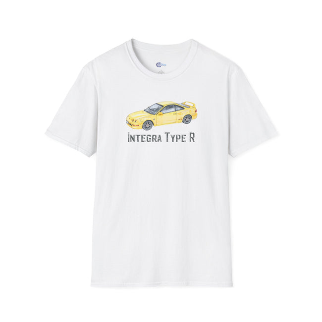 JDM T-Shirt - 2000 Acura Integra Type R Yellow with model designation-Modelcars.com-ModelCars.com