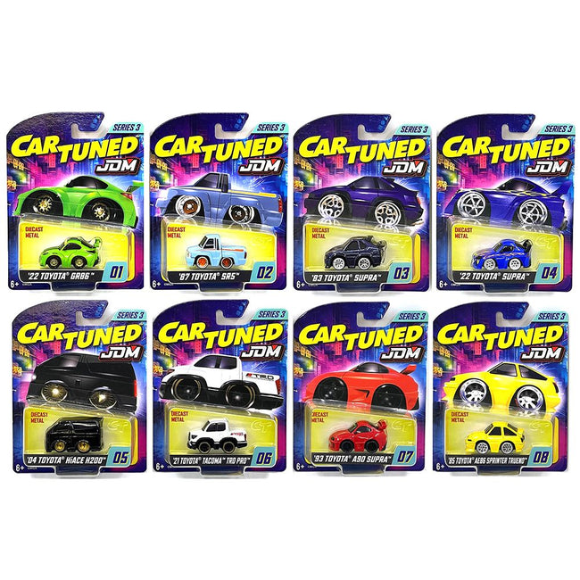 JDM Tuners Series 3 Set of 8 Pieces Diecast Model Cars by CarTuned-Car Tuned-ModelCars.com