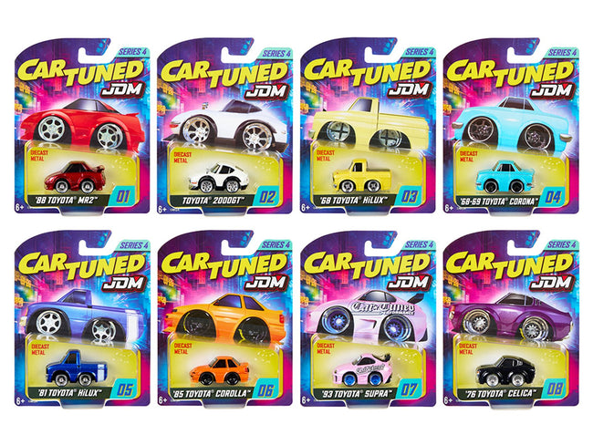 JDM Tuners Series 4 Set of 8 Pieces Diecast Model Cars by CarTuned-Car Tuned-ModelCars.com