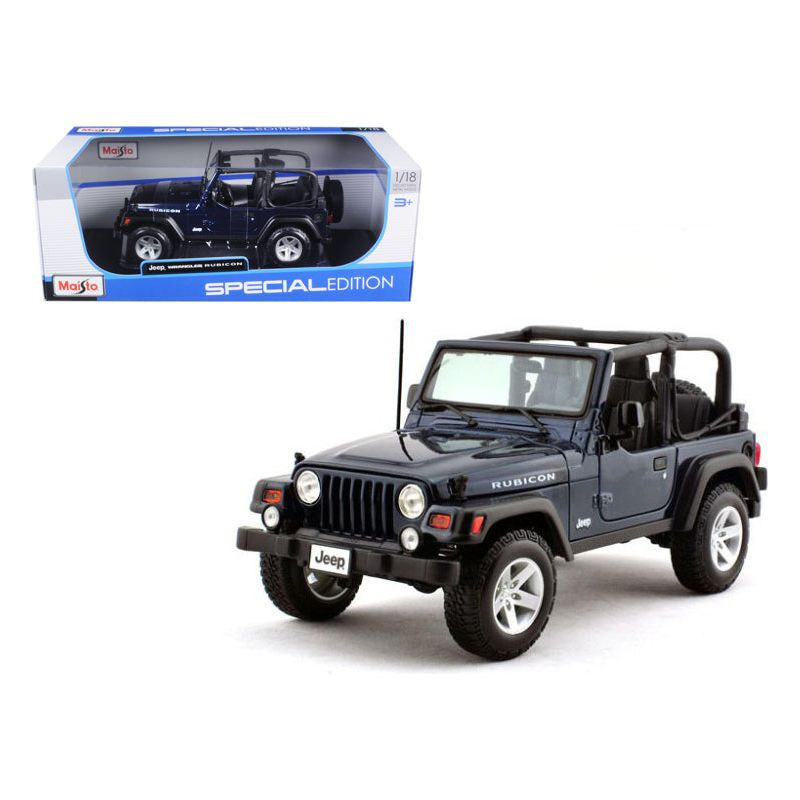 Jeep Wrangler Rubicon Deep Blue 1/18 Diecast Model Car by Maisto-Maisto-ModelCars.com
